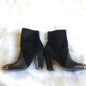 Ivy Kirzhner Cade Captoe Mixed Media Ankle Boots
